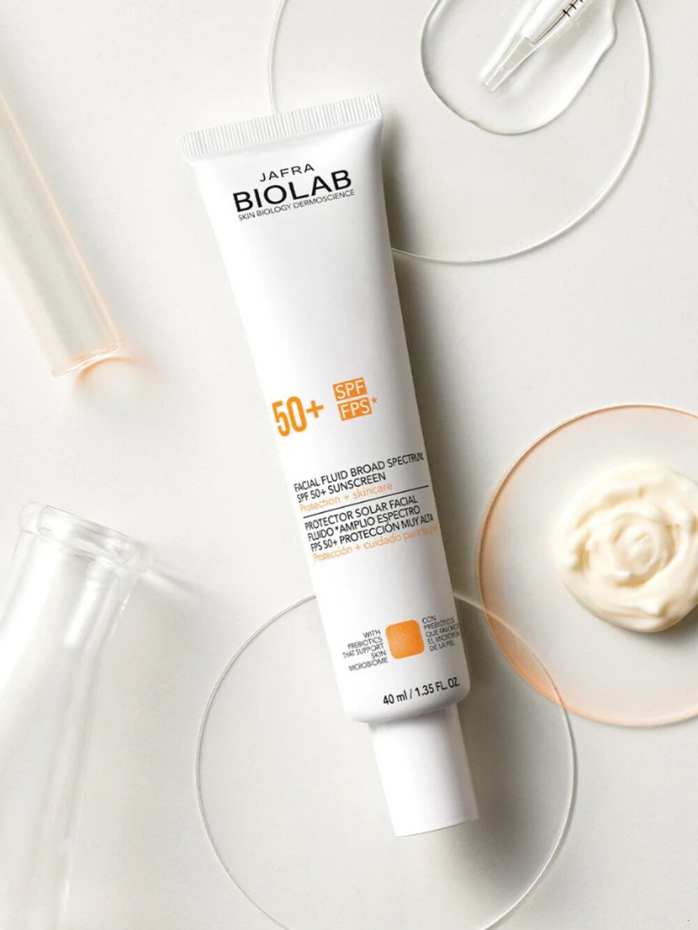 NEW JAFRA BioLab Facial Fluid Broad Spectrum SPF 50+ Sunscreen 1.35 fl oz